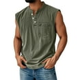 thumbnail image 3 of Men's Cotton Ribbed Plain Tank Tops Athletic A-Shirts Undershirts Size:S-Large, 3 of 5