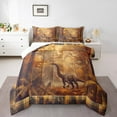 thumbnail image 2 of Dinosaur Comforter Set Gothic Dino Twin Bedding Sets ,Vintage Jungle Animal Quilt Goth Dinosaurios Duvet Insert,Kawaii Room Decor, 2 of 5