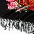 thumbnail image 6 of ValHome Black Virgin Mary Prayer Shawl with Roses - Catholic Devotional Wrap Scarf with Fringe - Lightweight Religious Shawl for Prayer, Church, Faith Gifts for Women, 6 of 7