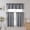 Dark Gray, variant on Bxaolu 3 Pieces Solid Color Blackout Window Curtain Set, Valance Rod Pocket Thermal Privacy Curtain Tiers for Kitchen, Living Room, Bathroom Shades, W30 x L45 Inch
