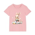 thumbnail image 5 of AUNVITO Boys & Girls Easter Cartoon Cotton Shirts Round Neck Short Sleeve Tees for Toddlers, 5 of 5