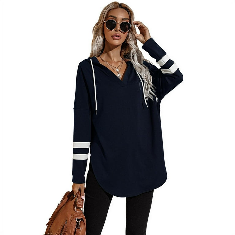 Womens deep v neck deals hoodie