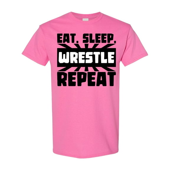 Inktastic Eat, Sleep, Wrestle, Repeat T-Shirt