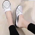 thumbnail image 5 of Women Hollow Floral Cutout Leather Mule Slides Closed Toe Casual Flat Shoes White 7, 5 of 9