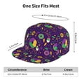 thumbnail image 6 of Easygdp Mardi Gras and Donuts Baseball Cap with Adjustable Flat Suitable for Head Circumference 22.4-23.6 in, 6 of 9
