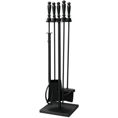 

Uniflame 5-Piece Black Wrought Iron Toolset with Square Base