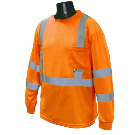 Gusta Shirt - ST21-3POS-4X Class 3 Max-Dri Moisture Wicking Mesh Long Sleeve Safety T-Shirt, 4X-Large, Orange, Greet your guests in style with this decorative door.., By Radians