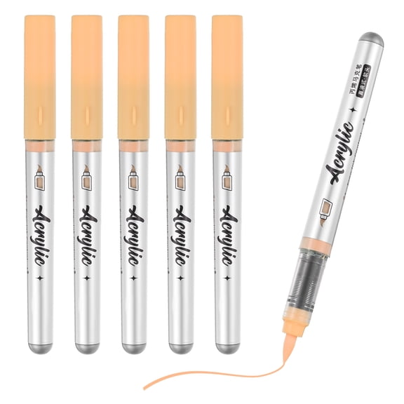 6pcs Acrylic Paint Markers, Beige Acrylic Marker Paint Pens