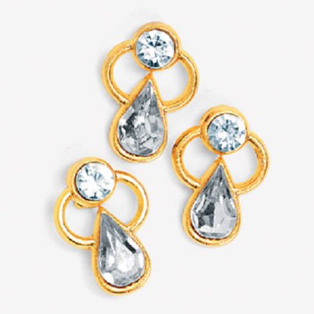 - Lot of 12 Austrian Crystal Angel Clutch Pins Goldtone