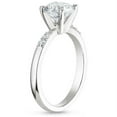thumbnail image 2 of 3.50 Cts Round Cut Moissanite Engagement Ring, 18K White Gold Plated Moissanite Wedding Ring, Anniversary Gift Ring, 2 of 2