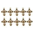 thumbnail image 2 of 10 Charms Crucifix Shaped Faith Material Handcrafted Pendants Charm for Body Chains, Bracelets, Anklet, Earrings, Jewelry ing , Gold, 2 of 10