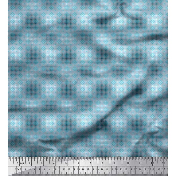 Soimoi Rayon Fabric Knitted Shirting Print Fabric by Yard 56 Inch Wide