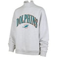 thumbnail image 2 of Women's '47 Heather Gray Miami Dolphins Vantage Mock Neck Pullover Sweatshirt, 2 of 3