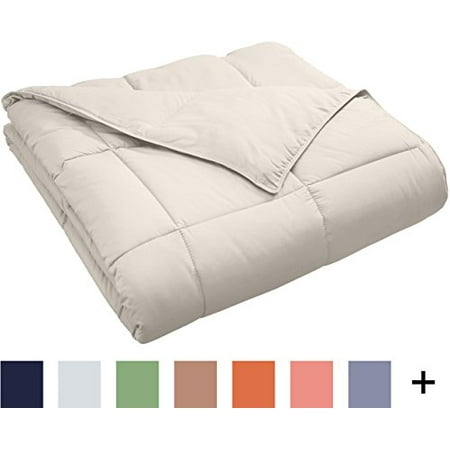 superior classic all-season down alternative comforter with with baffle box construction, full/queen,