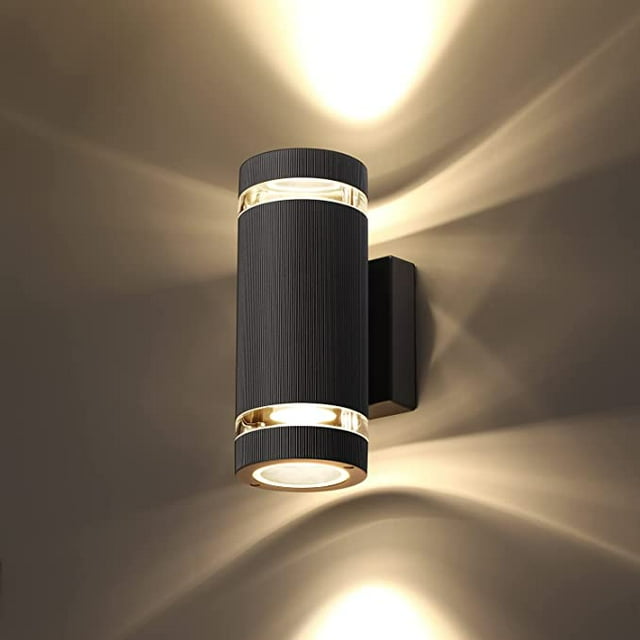 Lámpara LED de pared para exteriores, IP65, resistente al agua, lámpara de pared para exteriores, moderna lámpara de pared de aluminio para jardín, garaje, terraza, patio, entrada, iluminación exteri TUNC Sencillez