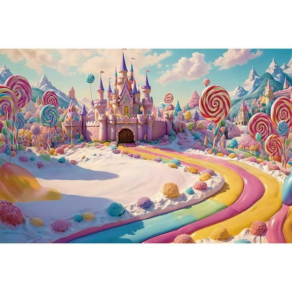 Birthday Party Photo Z Backdrop Candy Candyland Photography Background Sign Studio Photobooth Supplies