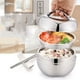 thumbnail image 5 of Injueey Envase termal del almuerzo del acero inoxidable fácil limpiar el amplio del peso ligero en cualquier lugar Cocina y Comedor plata 1.3L, 5 of 6