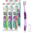 thumbnail image 1 of SHILIU-GUM Technique Deep Clean Toothbrush with Quad-Grip Handle & Stay Clean Cap, Compact Head & Soft Bristles, Pack of 6 Single Toothbrushes, Colour May Vary, 1 of 4