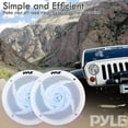 thumbnail image 6 of Pyle PLMRS53WL 5.25 Inch Waterproof Low Profile Marine Speakers, White (4 Pack), 6 of 6