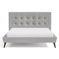 thumbnail image 2 of Furniture of America Macki Mid-Century Modern Fabric Tufted Full Bed in Gray, 2 of 5