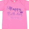 thumbnail image 4 of Inktastic Purple Happy Birthday Mommy Boys or Girls Baby Bodysuit, 4 of 5