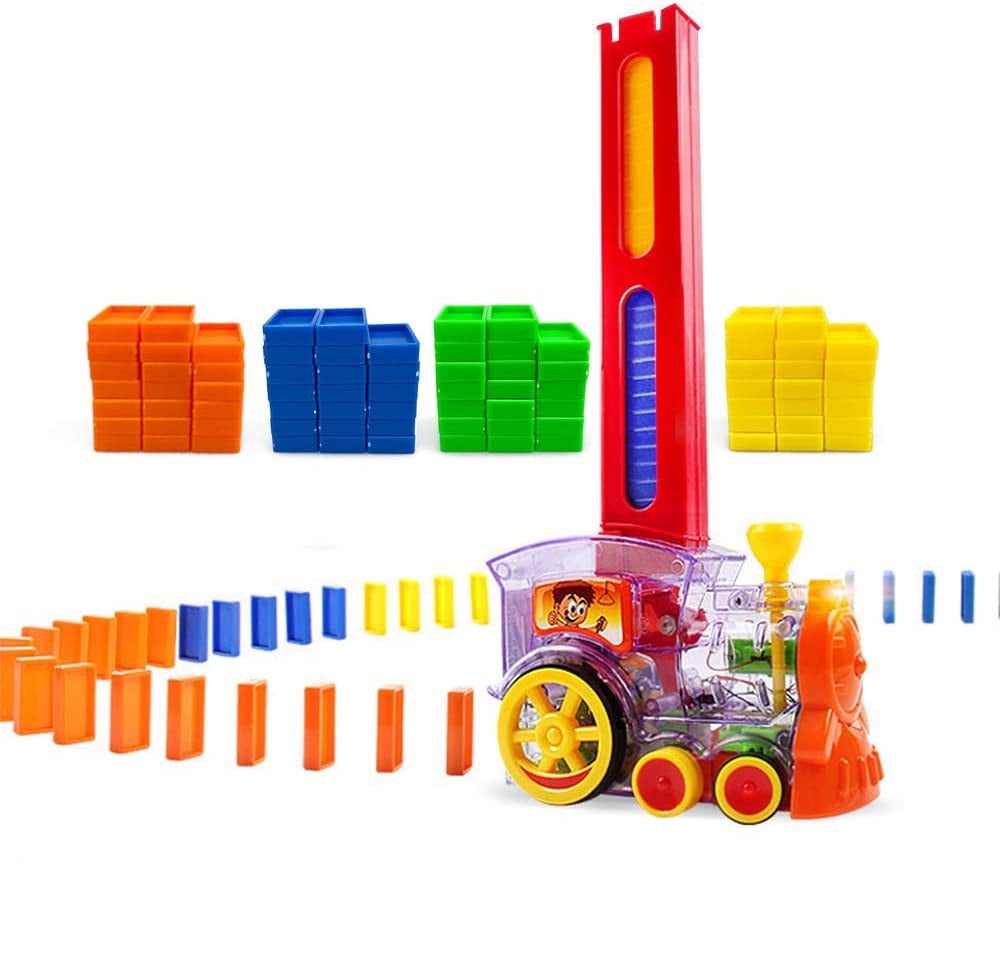 Domino Train Domino Blocks Set Building Stacking Toy Blocks Domino Set