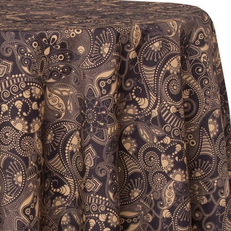 

Ultimate Textile Zoloto 114-Inch Round Patterned Tablecloth