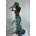 thumbnail image 6 of Nifao Mermaid Holding Shell Outdoor Fountain Statue, Bronze Garden Water Feature Sculpture for Patio & Garden – Garden Outdoor Decor Sculpture, 14"L x 24"W x 43"H, 6 of 14