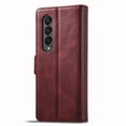 thumbnail image 4 of Classic Wallet Case for Samsung Galaxy Z Fold 3 with Magnetic, Luxury PU Leather Wallet Phone Case Flip Folio Protective Shockproof Cover with [Card Holder] for Samsung Galaxy Z Fold 3,Red, 4 of 6