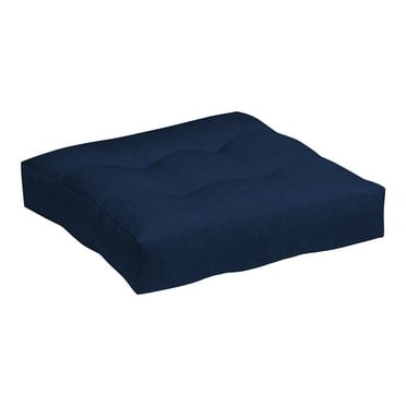 ARDEN Outdoor Plush Modern Tufted Deep Seat Cushion, 24 x 24, Water Repellent, Fade Resistant, Tufted Deep Seat Bottom for Chair, Sofa, and Couch 24 x 24, Sapphire Blue Leala