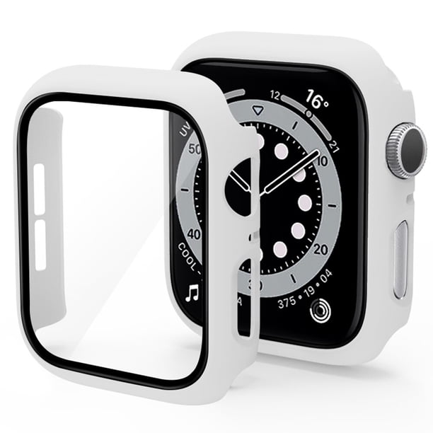 Cristal + funda para Apple Watch 44mm 40mm 41mm 45mm funda parachoques mate Ultra 49mm Protector de pantalla Iwatch SE 8 7 6 5 4 32 Accesorios Tan Jianjun unisex