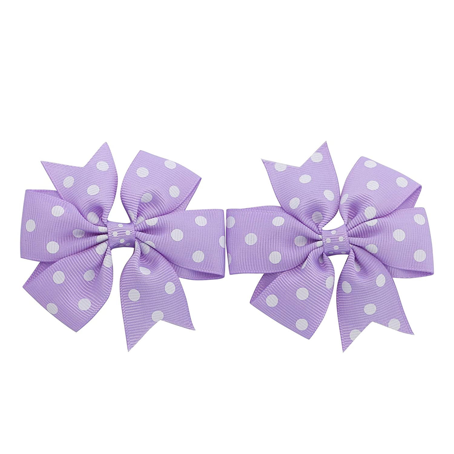 MUCHENGGIFT 120PCS 3inch Grosgrain Ribbon Polka Dot Pinwheel Hair Bows Boutique Rainbow Bows Alligator Clips For Girls Toddlers Teens(60Colorsx2)