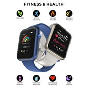 iTech Fusion 3 Unisex Adult Rectangular Smart Watch, Beige, Silicone Strap