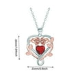 thumbnail image 3 of MOQIN Valentines Day Gifts -Rose Flower Heart Necklaces for Women Silver Anniversary Jewelry for Her Love Gifts for Wife Sister Grandma Mom Mothers Day Valentines Birthday Rose Gold Birthstone, 3 of 5