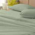 thumbnail image 3 of D.N.G. BEDDINGS Luxury 4 Piece Sheet Set with 6 Inch Deep Pocket 800 Thread Count 100% Egyptian Cotton Solid Light Sage Color Olympic Queen Size, 3 of 4