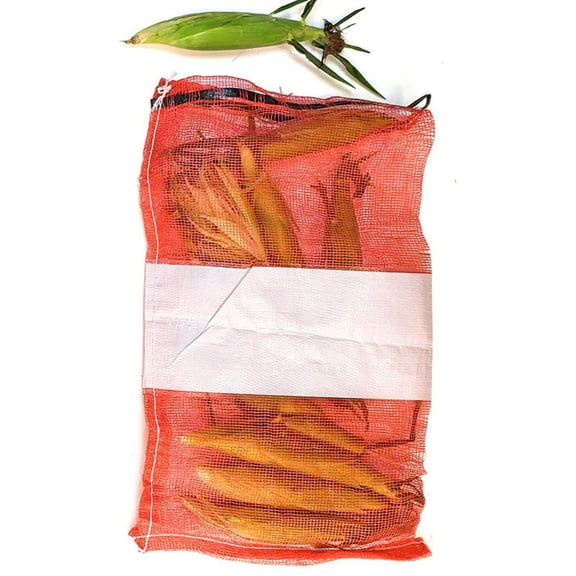 Banded Mesh Bags 18" x 30" - Produce Bags - Onion Bags - Bags for Trash on Kayak or Canoe - Mesh Storage Bags - 10 Bags