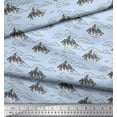 thumbnail image 3 of Soimoi Blue Cotton Voile Fabric Cedar Tree & Mountain Nature Print Fabric by the Yard 42 Inch Wide, 3 of 3