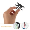 thumbnail image 3 of DECORNIJIA Lot de 8 Clips de Mât de Ski 8 Formes Noir PVC Plastique Stabilité pour Hommes et Femmes Randonnée, 3 of 8