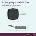 thumbnail image 6 of Anolon Advanced Home Hard-Anodized 11″ Nonstick Deep Square Grill Pan, 6 of 7