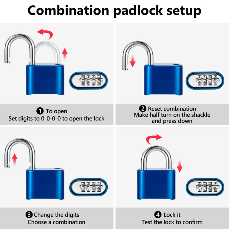 Sihnman patio french door lock hardware for patio door lock security and  double door security reinforcement. Combination padlock included. Child  proof