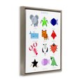 thumbnail image 3 of Stupell Industries Creative Animal Shapes Chart Brown Framed Floater Canvas Wall Art design by Carla Daly, 31 x 25, 3 of 9