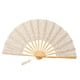 thumbnail image 2 of Abanico de mano plegable chino, accesorio decorativo para baile, ideal para fiestas de cumpleaños y bodas. Beige, 2 of 9