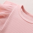 thumbnail image 4 of Fesfesfes Infant Baby Jumpsuit Girls Clothes Bow Tie Romper Pants Hairband Outfits Set Solid Print Clothes, 4 of 6