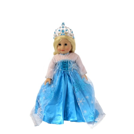 Frozen Blue Snowflake Queen Elsa Dress made for 18 inch dolls