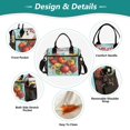 thumbnail image 3 of FORMRS Insulated Lunch Bag Unisex Large Capacity with Shoulder Strap, Orange Floral Tomatoes, 3 of 6