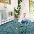 thumbnail image 6 of Lochas Soft Fluffy Area Rugs Plush Nursery Carpet Shaggy Furry Rug for Bedroom Living Room Home Decor,4'x5.3',Green, 6 of 6