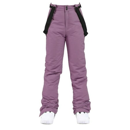 Comfy Leisure Jumpsuit for Ladies Love Fashion Olyvenn Relaxed Women s And Men s Ski Pants Large Size Warm Snowboard Double Board Windproof Waterproof Ski Pants Purple 12