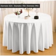 thumbnail image 2 of Wehilion Round Tablecloth 70 inch Stain and Water Resistant Table Cover for Kitchen Dining Room,Wedding Table Linens,White, 2 of 5