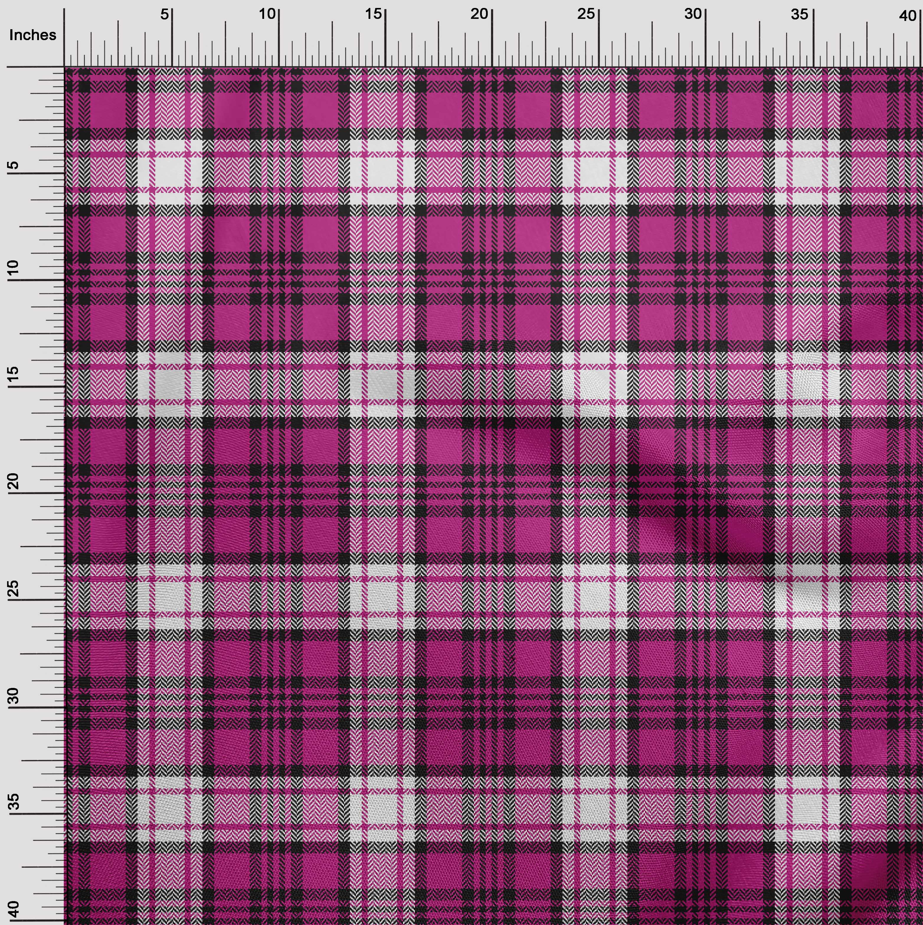oneOone Cotton Poplin Twill Pink Fabric Tartan Sewing Fabric By The Yard Printed Diy Clothing Sewing Supplies 56 Inch Wide