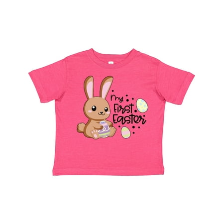 

Inktastic My 1st Easter with Brown Bunny and Easter Eggs Boys or Girls Toddler T-Shirt